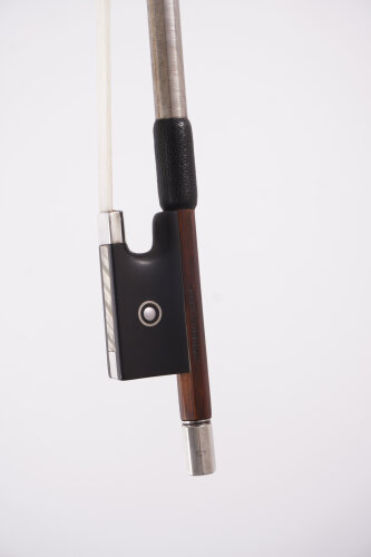 Violinbogen August Rau silber m. Zertifikat Wohlleber